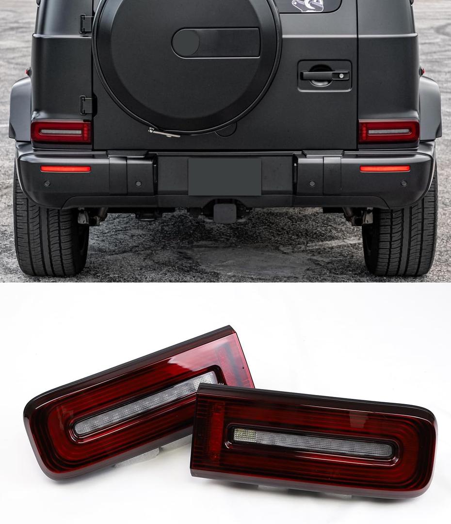 LED Taillights Brake Light-Smoked Corner Turn Signal Lamps(Left + Right) Compatible with Mercedes Benz G-Wagon W464 G500 G550 G55 G63 G65 AMG 2019-2025 Rear Blinker Reverse Driving Lamps
