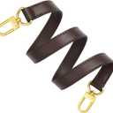 Vachetta Leather Replacement Bags Wide Strap Shoulder Short Straps for Speedy Graceful Pochette Diane or Handbag (Coffee)