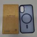 SUPFINE Magnetic for iPhone 17 Case with Screen Protector (Compatible with MagSafe)(Military Grade Drop Protection) Translucent Matte Shockproof with Anti-Fingerprint Phone Cover,Dark Blue