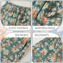 Womens Drawstring Shorts Summer Elastic Waist Casual Lightweight with Pockets (Green, S)