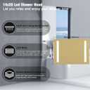 Thermostatic Shower System with 14x20 Inch Ceiling Mount LED Head & 6 Inch Wall Head and Handheld Shower 4 Function Vale with body jets Can All Run Together,Brushed Gold