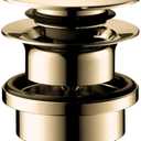 hansgrohe 3-inch Cover Polished Gold Optic, 50100991 Sink Drain