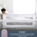 Dreambaby Dallas Bed Rail Guard - Toddlers Bed Rails - with Safety Anchors - Fits Up to Queen Size Mattress - Measures 43.25" Wide & 19.5" Tall - Model L7745,White
