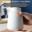 Bosilunlife Ceramic Foaming Soap Dispenser - 12Oz Bathroom Countertop Kitchen Dish Soap Pump Dispenser Foam Soap Dispenser - Rubber Paint White