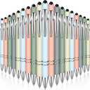 Zonon 38 Pieces Rubberized Ballpoint Pen with Stylus Tip Stylish Metal Pen Capacitive Styli with Soft Rubberized Grip, Black Ink for Most Devices(Morandi Colors)