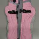 AOFITEE Dog Coat, Warm Dog Winter Coat for Small Dogs, Reflective Turtleneck Dogs Jacket with Harness Built in, Waterproof Windproof Pet Fleece Vest Snow Jacket for Cold Weather, Pink S