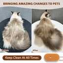 2 x 4 in 1 Cat Steam Brush, Rechargeable Steam Brush for Cats and Dogs, Anti-Static Cat Spray Brushes, Massage, Cleaning, Shedding & Combing All In One! Beige
