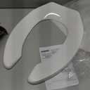 American Standard 5901100.020 Commercial Elongated Open Front Toilet Seat with Stainless Steel Hinge, White