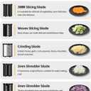 Electric Cheese Grater,5-In-1 Electric Grater,300W Salad Maker,Electric Slicer with One-Touch Control,Food Electric Slicer Shredder,Graters for Kitchen for Vegetables Cucumber Carrots Cabbage Nuts