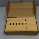 Pezin & Hulin Cell Phone Charging Station for Multi Devices, All in One Desktop Charger Organizer, with Power USB Charge Adapter and 6 Cables, Use As Power Strip Hidden Box -Natural, Bamboo Color