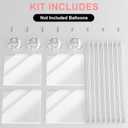 4 Pack Clear Acrylic Table Balloon Stand Kit, 23.6 Inch Tabletop Balloons Centerpiece Stand with Base, Balloon Stick Holder for Wedding, Baby Shower, Birthday Party Decoration
