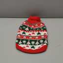 PUPTECK Christmas Dog Sweaters for Cold Weather, Soft Outfit Warm Winter Coat Knitted Dog Clothes for Small Medium Large Doggies Puppy Indoor Outdoor Walking, Colorful Design, Classic (Red&Green)