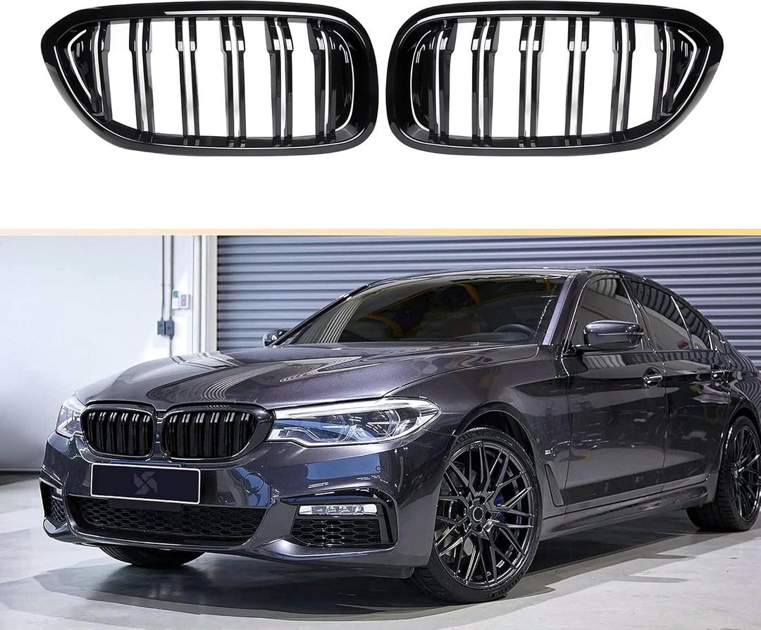 Qitian ABS Gloss Black Front Kidney Grille Grill For BMW 5 Series G30 G31 F90(M5) (2017-2019 Only)