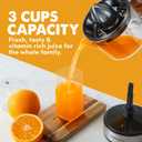 Elite Gourmet ETS623 BPA-Free 40-Watt Electric Citrus Juicer, Compact, Large Volume, Pulp Control, Oranges, Lemons, Limes, Grapefruits with Easy Pour Spout, 24oz, Black/Stainless Steel