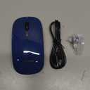 Wireless Bluetooth Mouse for Laptop, Rechargeable Mouse 2.4G USB Optical Wireless Mouse, LED Slim Dual Mode(Bluetooth 5.0 and 2.4G) Wireless for Laptop, PC, Mac OS, Android, Windows(Dark Blue)