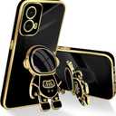 for Motorola Moto G 5G 2024 Case (6.6-inch), with Astronaut Hidden Stand Kickstand 6D Design Cover for Moto G Play 5G 2024 - Black