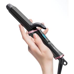 Travel Curling Iron Dual Voltage(110-240V)1 Inch Mini Curling Iron Travel Size with 5 Adjustable Heat Settings, Ceramic Barrel with Argan Oil Infused, Portable