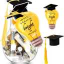 2 x Graduation Money Gift Box - Graduate Cap Mason Jar Filled with Case for Class of 2026 Party Favor for Him Her Women Men College High School