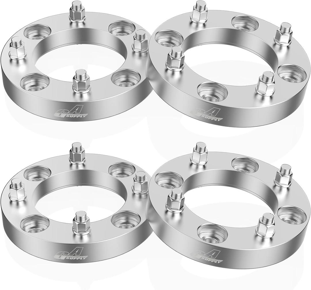 GAsupply 1" 4x137 Wheel Spacers ATV 10x1.25 Studs Fit for CAN-AM Commander Outlander Kawasaki Mule, 25mm 4 Lug 4x137mm Wheel Spacer, 110mm Hub Bore, 4PCS (Silver)