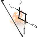 FEED GARDEN 32 Inch Fireplace Poker and 26 Inch Fireplace Tongs Set for Fire Pit Fireplace Tools Accessories Log Grabber Set For Camping Wood Stove Patio Campfire Picnic Indoor Outdoor