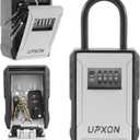 Key Lock Box, UPXON Extra Large Key Storage Box with Resettable Code, 4 Digit Combination Lock Box for Car Keys, House Keys, Weatherproof Wall Mount Key Box for Home, Hotels, Airbnb, Schools 1 Pack