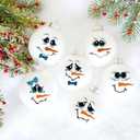 2 x 36pcs Snowman Face Stickers for Crafts Cute Christmas Ornaments Vinyl Snow Man Face Decals Xmas Winter Holiday Stickers for Window Glass Cups Balls Jars Wall Party Supplies Home Decoration(face36)