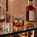 2 x New Dad Gifts, Dad Level Unlocked Whiskey Glass, Fathers Day Gift for New Father Men Husband Him from Wife Son, First Time Daddy Soon to Be Gifts, 10Oz (Transparent)