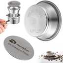 Dunkive Dual Wall Filter & Puck Screen Compatible with Breville Barista Express BES860XL/11.41, Stainless Steel portafilter basket & Lower Shower Screen for Better Extraction (53,5 mm Basket)