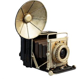 Vintage Camera Statue Model Showcase Decorative Props Showcase Camera Crafts Collectible Figurine Home Desktop Decoration