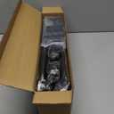 Creatyi 1 Inch Heavy Duty Double Curtain Rods 32 to 129 Inch Adjustable Double Curtain Rods for Windows for Bedroom Living Room Kitchen Study Office (Black)