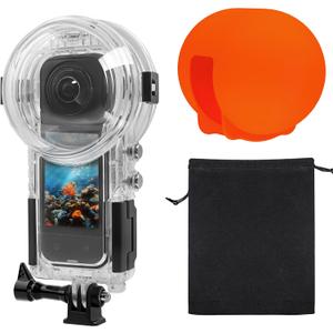 OKFUN Invisible Diving Case for Insta 360 X5 Waterproof Case Housing Shell 50M/164FT Underwater for x5 Protective Cover X5 Accessories for Diving Surfing Swimming Skiing