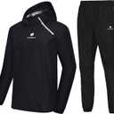 HOTSUIT Sauna Suit for Men Sweat Sauna Jacket Pant Gym Workout Sweat Suits (Small)