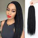 NAYOO Senegalese Twist Crochet Hair - 2 Packs 18 Inch Twist Crochet Hair for Black Women, 35 Strands/Pack Crochet Braids Hair For Braiding, Crochet Twist Hair Hot Water Setting(18 Inch, 1B)