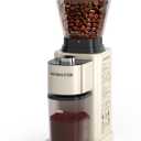 Aromaster Coffee Bean Grinder with 48 Gind Settings, Conical Burr Coffee Grinder for Home Use,Stainless Steel,40 Seconds Adjustable Timer,Anti-static,Easy to Clean with Brush, Beige