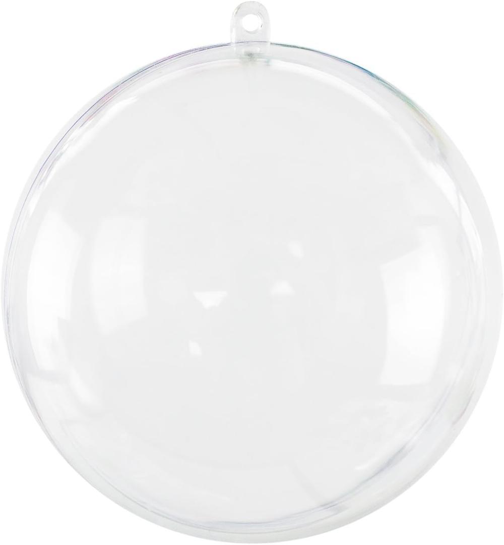 Super Z Outlet Clear Plastic Acrylic Bath Bomb Mold Shells Molding Balls Kit (100mm, 12 Pack)