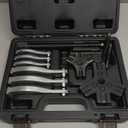 VEVOR Gear Puller Set, 3" and 7" Puller Kit, 3 Jaw Gear Bearing Flywheel Pulley Removal Tool, 2 or 3 Reversible Jaws Wheel Puller, Vertically and Horizontally, External and Internal, 2-Piece