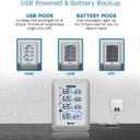 Indoor Outdoor Thermometer Wireless, 4.5 Inch Display Digital Hygrometer Thermometer Temperature Humidity Monitor with 330ft Range Sensor and Adjustable Backlight
