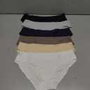 Wealurre Seamless Underwear Invisible Bikini No Show Nylon Spandex Women Panties, Large