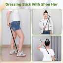 Compression Sock Aid Device - Sock Aids for Compression Stocking - Helper Device for Putting on Hosiery -with Replaceable Dressing Stick