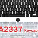 Keyboard Key Caps Full US Set Replacement for MacBook Air 13" A2337 M1 2020 2021 EMC 3598 Keycaps with Removal Tool (A2337 US Keys)