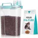 TBMax Dog Food Storage Container 5-7 lbs, Airtight Cat Food Container with Large Spout & Measuring Cup, Pet Food Storage Dispenser for Kibble Storage, Dog Treat Bird Seed Container -Light Blue (6 Qt)