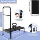 30.5'' Long Bedside Step Stool with Handle for Elderly Seniors Adults, Elderly Bed Step with Adjustable Height Handrails, Heavy Duty Bed Steps for High Beds, Bedside, Bathtub, Step, SUV