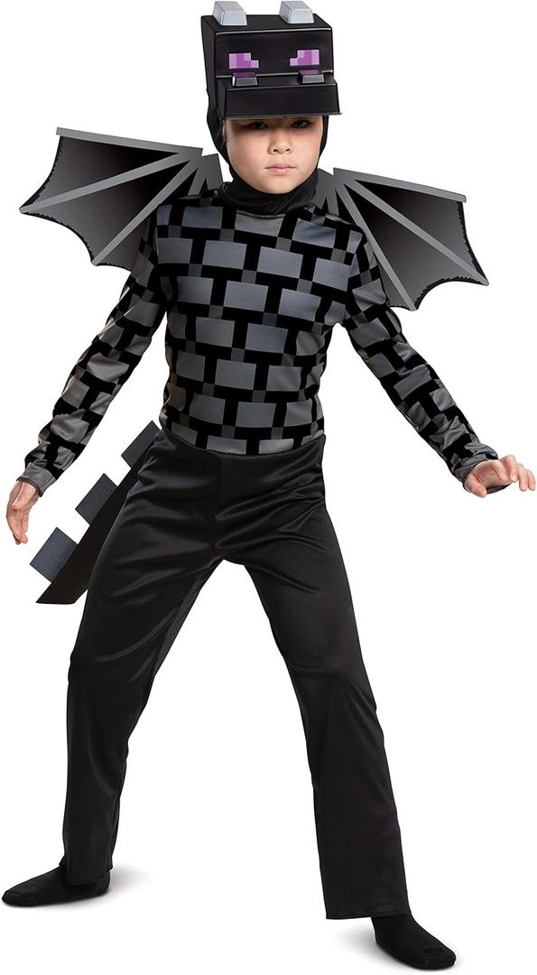 Disguise Minecraft Ender Dragon Costume for Kids, Video Game Inspired Character Outfit ((4-6))