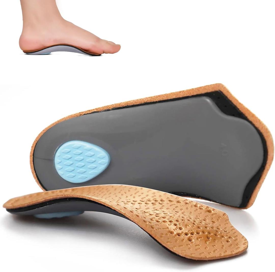 Arch Support Insoles for Women/Men, 3/4 Plantar Fasciitis Insoles High Arch Supports Shoe Insoles for Flat Feet, Over-Pronation, Foot Pain Relief, Orthotics Heel Cushion Inserts for Running Walking, Medium