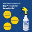 Zep Professional Sprayer Bottle 32 ounces - Up to 30 Foot Spray, Adjustable Nozzle