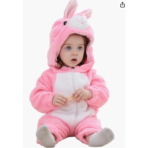 Baby Animal Cosplay Costume Hooded Romper Soft Infant Toddlers Halloween Outfits Winter Autumn Jumpsuit 70/59