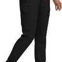 MoFiz Womens Outdoor Cargo Pants Hiking Sweatpants Quick Dry Lightweight Water Resistant Climbing Travel Elastic Waist with Pockets Black L
