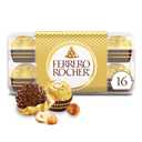 Ferrero Rocher Gourmet Hazelnut Milk Chocolate Gift Box, 16 Individually Wrapped Chocolates, 7 oz (EXP 12/11/26)