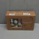 Flameless Pillar Candles with Remote, Moving Flame with Blue Hue, Coastal Decorative Battery Operated Candle Set for Farmhouse Beach Fall Decor, Party Wedding Xmas Bathroom Decor