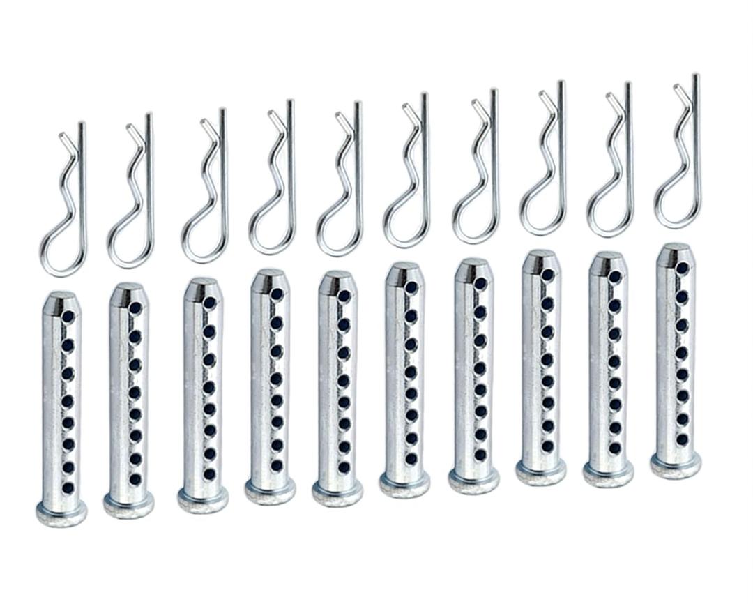 4-20Pack Multi-Hole Porous Eye Pins Clevis Pins Adjustable Clevis Pins kit, Fastener for Farming Machine Air Cool Diesel Engine Accessories (M6, 10)